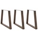 V-образни крака за трапезна маса от стомана, 3 бр, 70x(72-73,3) см