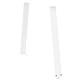 V-образни крака за трапезна маса от стомана, 3 бр, бели, 80x(72-73,3) см