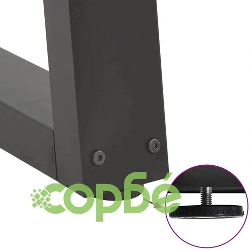 V-образни крака за трапезна маса от стомана - 3 бр., Антрацит, 80x(72-73,3) см ➤ топ цена ➤ sorbe.bg