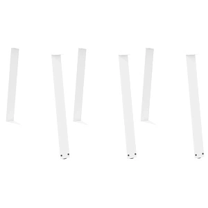 Метални V-образни крака за трапезна маса, 3 бр., бели, 90x(72-73,3) см