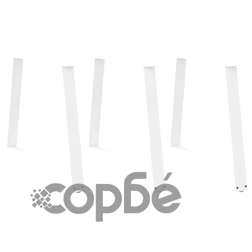 Метални V-образни крака за трапезна маса, 3 бр., бели, 90x(72-73,3) см ➤ топ цена ➤ sorbe.bg