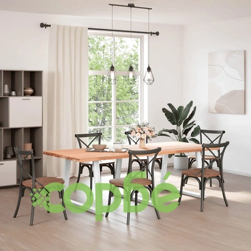 Метални V-образни крака за трапезна маса, 3 бр., бели, 90x(72-73,3) см ➤ топ цена ➤ sorbe.bg