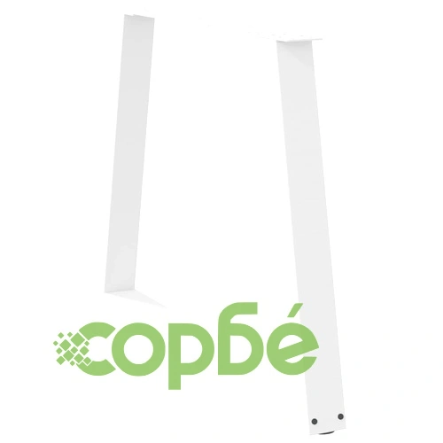 Метални V-образни крака за трапезна маса, 3 бр., бели, 90x(72-73,3) см ➤ топ цена ➤ sorbe.bg