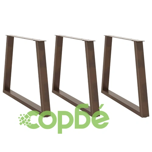 V-образни крака за трапезна маса от стомана, 3 броя, 90x(72-73,3) см ➤ топ цена ➤ sorbe.bg