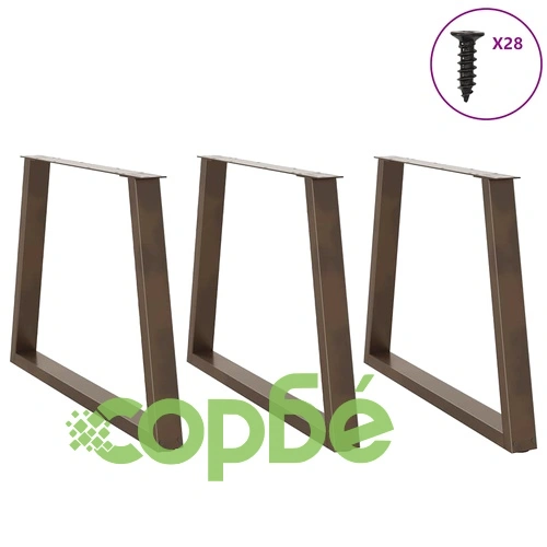 V-образни крака за трапезна маса от стомана, 3 броя, 90x(72-73,3) см ➤ топ цена ➤ sorbe.bg