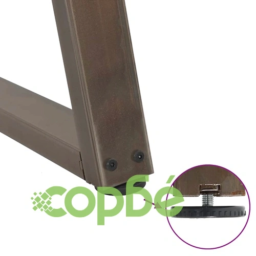 V-образни крака за трапезна маса от стомана, 3 броя, 90x(72-73,3) см ➤ топ цена ➤ sorbe.bg