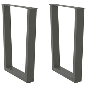 V-образни крака за трапезна маса, 2 бр., Антрацит, 60x(72-73,3) см, Стомана