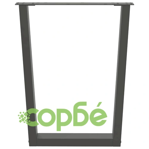 V-образни крака за трапезна маса, 2 бр., Антрацит, 60x(72-73,3) см, Стомана ➤ топ цена ➤ sorbe.bg