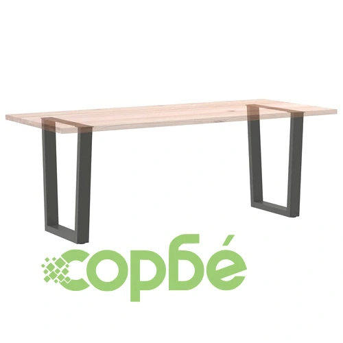 V-образни крака за трапезна маса, 2 бр., Антрацит, 60x(72-73,3) см, Стомана ➤ топ цена ➤ sorbe.bg