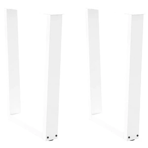Крака за трапезна маса V-образна форма, 2 бр., бели, 70x(72-73,3) см, стомана