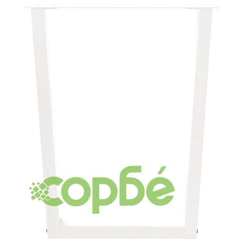 Крака за трапезна маса V-образна форма, 2 бр., бели, 70x(72-73,3) см, стомана ➤ топ цена ➤ sorbe.bg