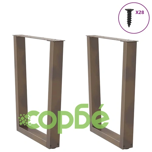 Крака за трапезна маса V-образна форма 2 бр. стомана 70x(72-73,3) см ➤ топ цена ➤ sorbe.bg