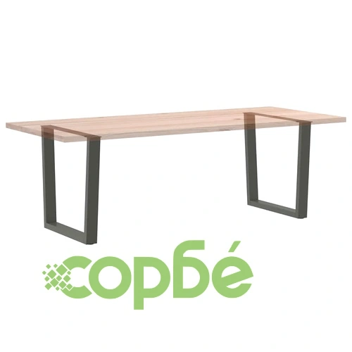 Крака за трапезна маса V-образна форма, 2 бр., Антрацит, 80x(72-73,3) см, Стомана ➤ топ цена ➤ sorbe.bg