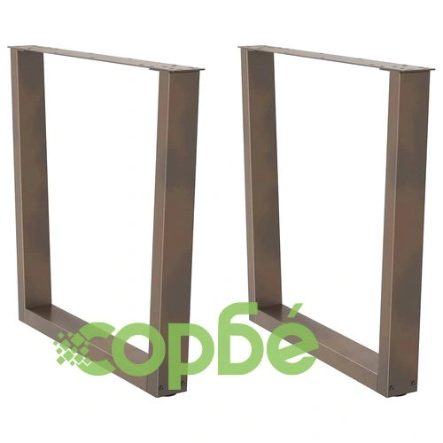 V-образни крака за трапезна маса, 2 бр., стомана, 80x(72-73,3) см ➤ топ цена ➤ sorbe.bg