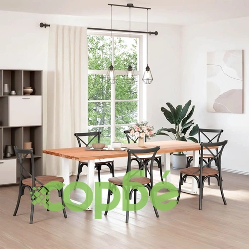 V-образни крака за трапезна маса от стомана, бели, 2 бр., 90x(72-73,3) см ➤ топ цена ➤ sorbe.bg