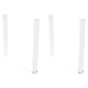 Крака за трапезна маса V-образна форма, 2 бр., бели, 100x(72-73,3) см, стомана
