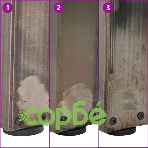 V-образни крака за трапезна маса - 2 броя от естествена стомана, 100x(72-73,3) см ➤ топ цена ➤ sorbe.bg