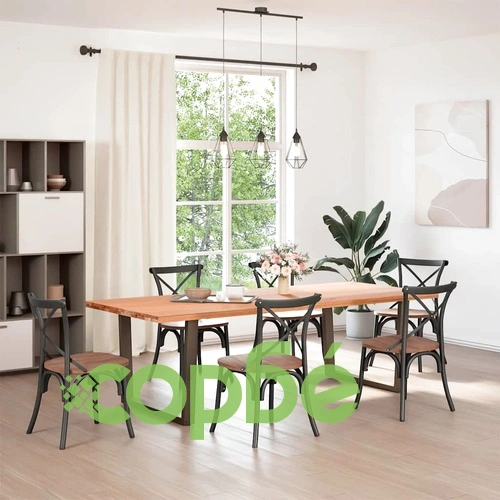 V-образни крака за трапезна маса - 2 броя от естествена стомана, 100x(72-73,3) см ➤ топ цена ➤ sorbe.bg