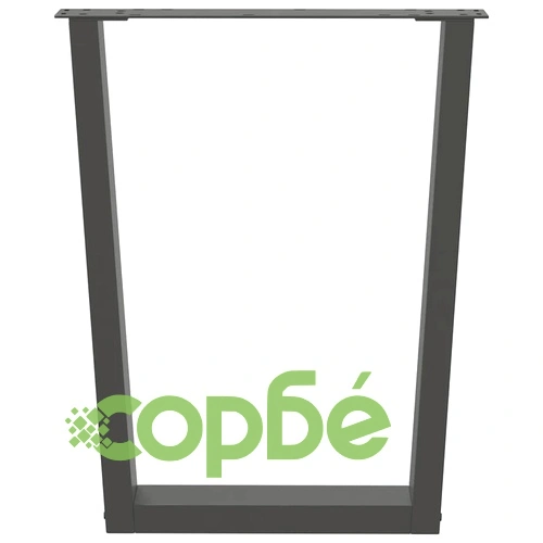 V-образни крака за трапезна маса от стомана - 3 бр, Антрацит, 70x(72-73,3) см ➤ топ цена ➤ sorbe.bg