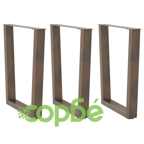 V-образни крака за трапезна маса от стомана - комплект 3 бр, 70x(72-73,3) см ➤ топ цена ➤ sorbe.bg