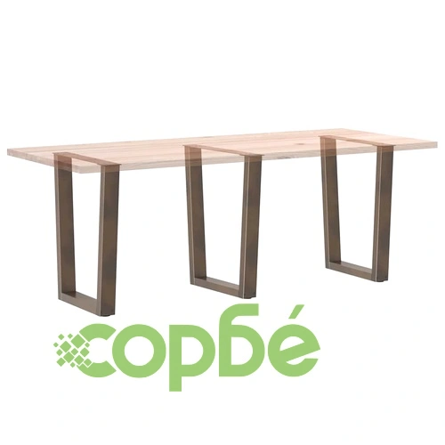 V-образни крака за трапезна маса от стомана - комплект 3 бр, 70x(72-73,3) см ➤ топ цена ➤ sorbe.bg