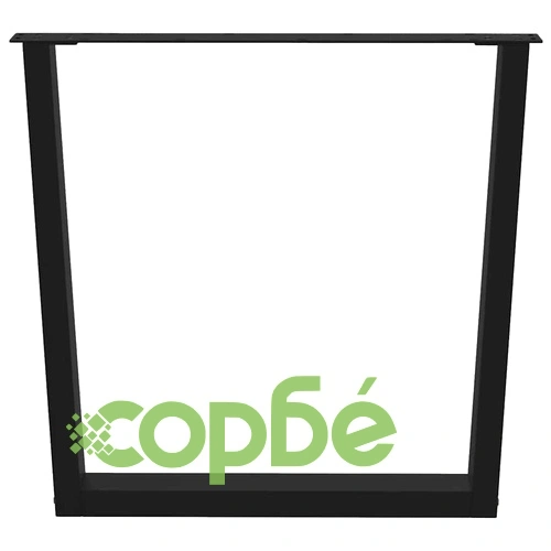 V-образни крака за трапезна маса - 3 бр., черни, стоманени, 80x(72-73,3) см ➤ топ цена ➤ sorbe.bg