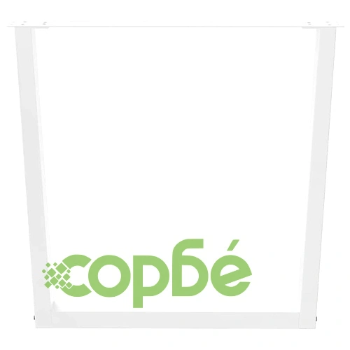 V-образни крака за трапезна маса от стомана, 3 бр., бели, 80x(72-73,3) см ➤ топ цена ➤ sorbe.bg