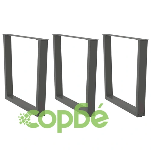 V-образни крака за трапезна маса, 3 бр., антрацит, 80x(72-73,3) см, стомана ➤ топ цена ➤ sorbe.bg