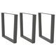 V-образни крака за трапезна маса, 3 бр., антрацит, 80x(72-73,3) см, стомана