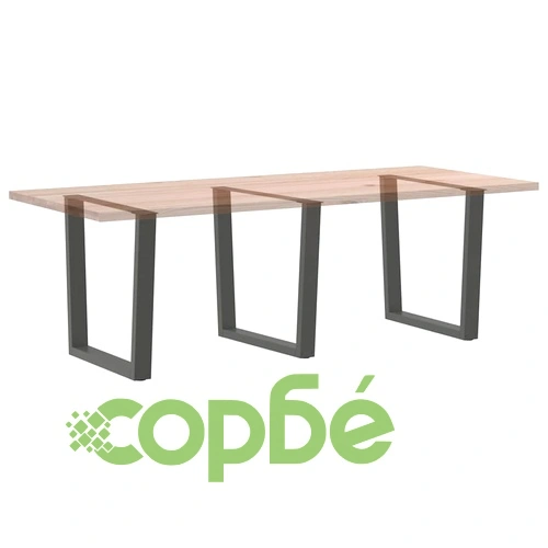 V-образни крака за трапезна маса, 3 бр., антрацит, 80x(72-73,3) см, стомана ➤ топ цена ➤ sorbe.bg