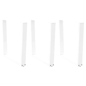 V-образни крака за трапезна маса от стомана, 3 бр., бели, 90x(72-73,3) см