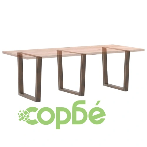 V-образни крака за трапезна маса от стомана - комплект от 3 броя, 90x(72-73,3) см ➤ топ цена ➤ sorbe.bg