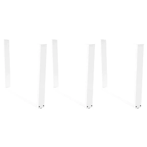 V-образни крака за трапезна маса от стомана - комплект 3 бр., бели, 100x(72-73,3) см