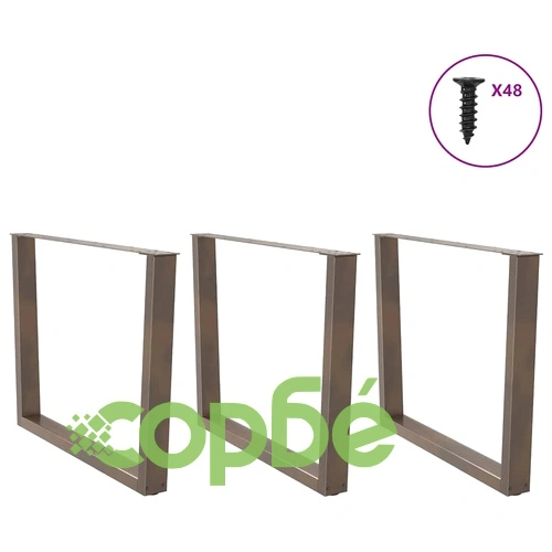 Крака за трапезна маса V-образна форма 3 бр. от Стомана 100x(72-73,3) см ➤ топ цена ➤ sorbe.bg