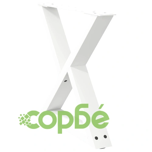 Комплект метални крака за масичка за кафе, 2 бр., бели, 60x(42-43,3) см, стомана ➤ топ цена ➤ sorbe.bg