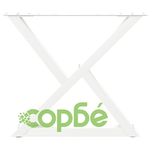 Комплект метални крака за масичка за кафе, 2 бр., бели, 60x(42-43,3) см, стомана ➤ топ цена ➤ sorbe.bg