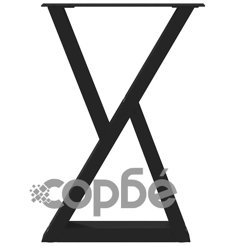 Стоманени крака за маса за хранене, 2 бр., черни, 50x(72-73,3) см, с регулируеми нивелири ➤ топ цена ➤ sorbe.bg