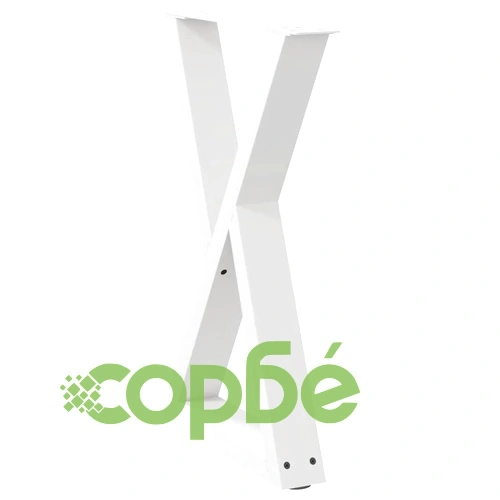 Метални Крака за Трапезна Маса 2 бр. - Бели, 50x(72-73,3) cm, Стоманени с Регулируема Височина ➤ топ цена ➤ sorbe.bg