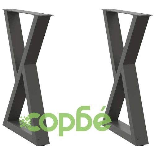 Крака за маса 2 броя от стомана, антрацит, 50x(72-73,3) см, регулируеми ➤ топ цена ➤ sorbe.bg