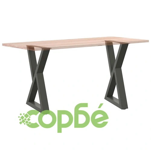 Крака за маса 2 броя от стомана, антрацит, 50x(72-73,3) см, регулируеми ➤ топ цена ➤ sorbe.bg