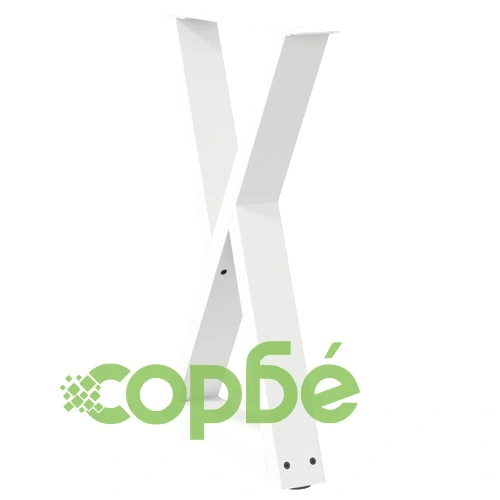 Метални Крака за Трапезна Маса - 2 бр., Бели, 60x(72-73,3) см, Регулируеми, от Стомана ➤ топ цена ➤ sorbe.bg