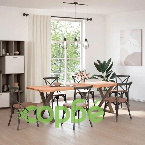 Крака за трапезна маса от стомана - 2 бр., естествен цвят, 70x(72-73,3) см ➤ топ цена ➤ sorbe.bg