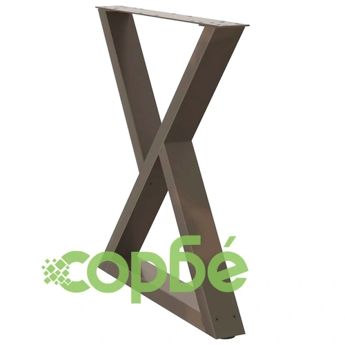 Крака за трапезна маса от стомана - 2 бр., естествен цвят, 70x(72-73,3) см ➤ топ цена ➤ sorbe.bg