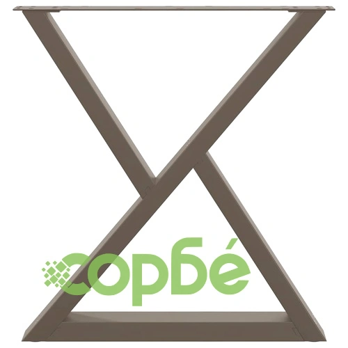 Крака за трапезна маса от стомана - 2 бр., естествен цвят, 70x(72-73,3) см ➤ топ цена ➤ sorbe.bg