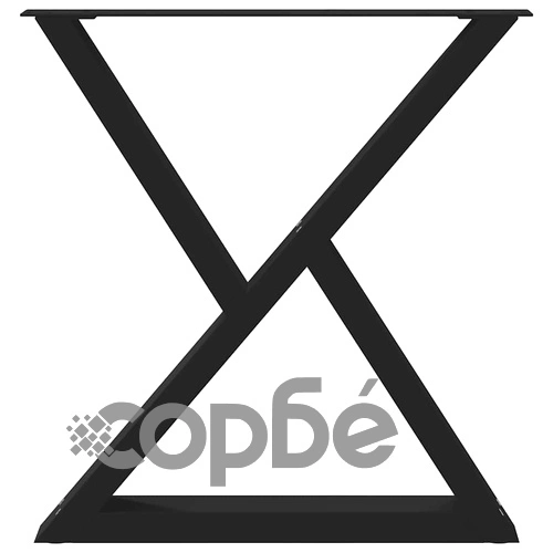 Метални крака за маса за хранене, 2 бр., черни, 80x(72-73,3) см, стоманени с регулируема височина ➤ топ цена ➤ sorbe.bg