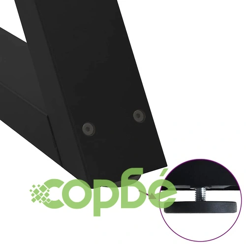 Метални крака за маса за хранене, 2 бр., черни, 80x(72-73,3) см, стоманени с регулируема височина ➤ топ цена ➤ sorbe.bg