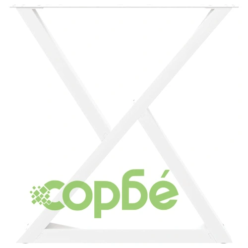 Метални Крака за Трапезна Маса - 2 бр., Бели, 80x(72-73,3) см, Стоманени с Регулируема Височина ➤ топ цена ➤ sorbe.bg