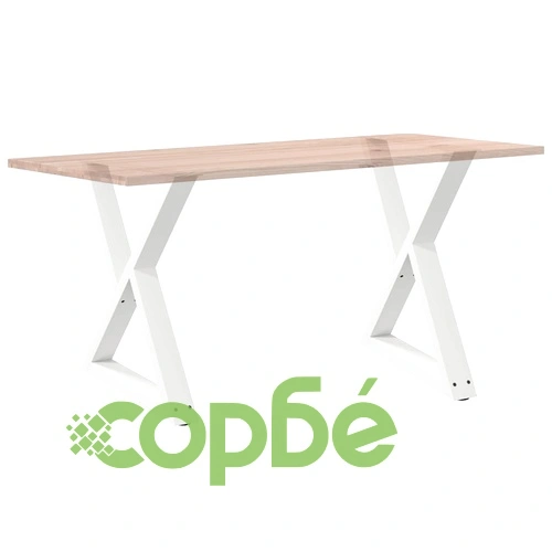 Метални Крака за Трапезна Маса - 2 бр., Бели, 80x(72-73,3) см, Стоманени с Регулируема Височина ➤ топ цена ➤ sorbe.bg