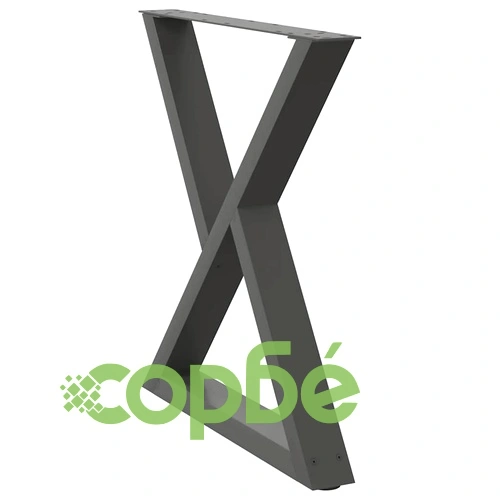 Комплект метални крака за маса 2 бр. - антрацит, 80x(72-73,3) см, стоманени с регулируеми нивелири ➤ топ цена ➤ sorbe.bg