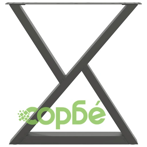 Комплект метални крака за маса 2 бр. - антрацит, 80x(72-73,3) см, стоманени с регулируеми нивелири ➤ топ цена ➤ sorbe.bg